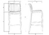 Миниатюра фото набор 2 шт стул полубарный dobrin chloe lmzl-pp777-1-n2-13406 | 220svet.ru