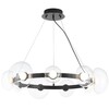 Миниатюра фото подвесная светодиодная люстра crystal lux sp9 black/transparent | 220svet.ru