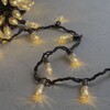 Миниатюра фото гирлянда «шишки» 10м тепло-белая 220в, 100 led, провод черный каучук, ip65 ltc cn100-2-2ww | 220svet.ru