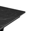 Миниатюра фото  белый мрамор раскладной woodville бугун 120(160)х80х77 черный мрамор / черный 588018 | 220svet.ru