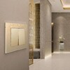 Миниатюра фото рамка из металла на 1 пост аluminium шампань алюминий werkel w0011711 | 220svet.ru
