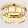 Миниатюра фото встраиваемый светильник ambrella light crystal k101 cl/g | 220svet.ru