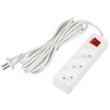 Миниатюра фото удлинитель uniel ultra 3гн х 5м б/з s-cu3-5b white ul-00009996 | 220svet.ru