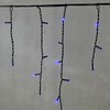 Миниатюра фото гирлянда бахрома 3,1 x 0,5 м синяя 220в, 150 led, провод черный пвх, ip54 ltc pil150-11-2b | 220svet.ru