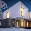 Миниатюра фото уличный настенный светодиодный светильник elektrostandard taco 1632 techno led белый a052619 | 220svet.ru