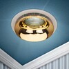 Миниатюра фото светильник встраиваемый декоративный эра kl103 wh/gd под лампу mr16 gu5.3 белый/золото б0056351 | 220svet.ru