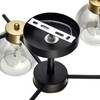 Миниатюра фото потолочная люстра lumion taurica 8248/6c черный/античное золото | 220svet.ru