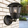 Миниатюра фото уличный настенный светильник reluce 08303-9.2-001sj bkg | 220svet.ru