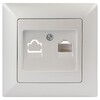 Миниатюра фото розетка компьютерная rj45 эра intro solo перламутровый 4-303-06 б0053993 | 220svet.ru