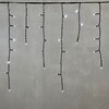 Миниатюра фото гирлянда бахрома 3,1 x 0,5 м белая 220в, 150 led, провод черный пвх, ip54 ltc pil150-11-2w | 220svet.ru