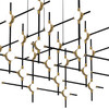 Миниатюра фото люстра molecular 30 black/gold | 220svet.ru